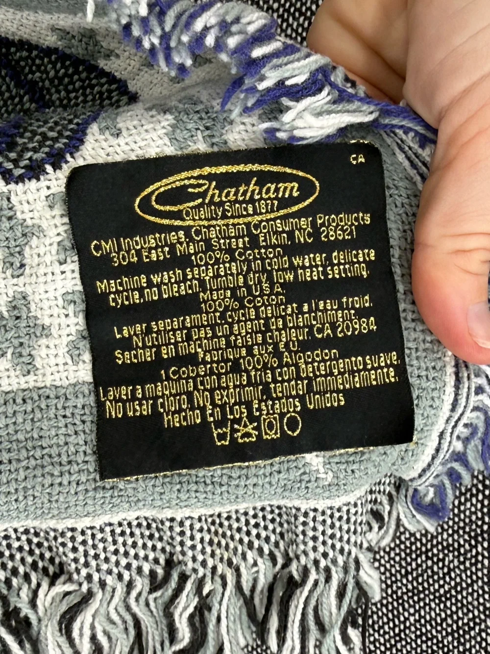 Chatham Dallas Cowboys Woven Throw Blanket | Gray / Navy / White | One Size